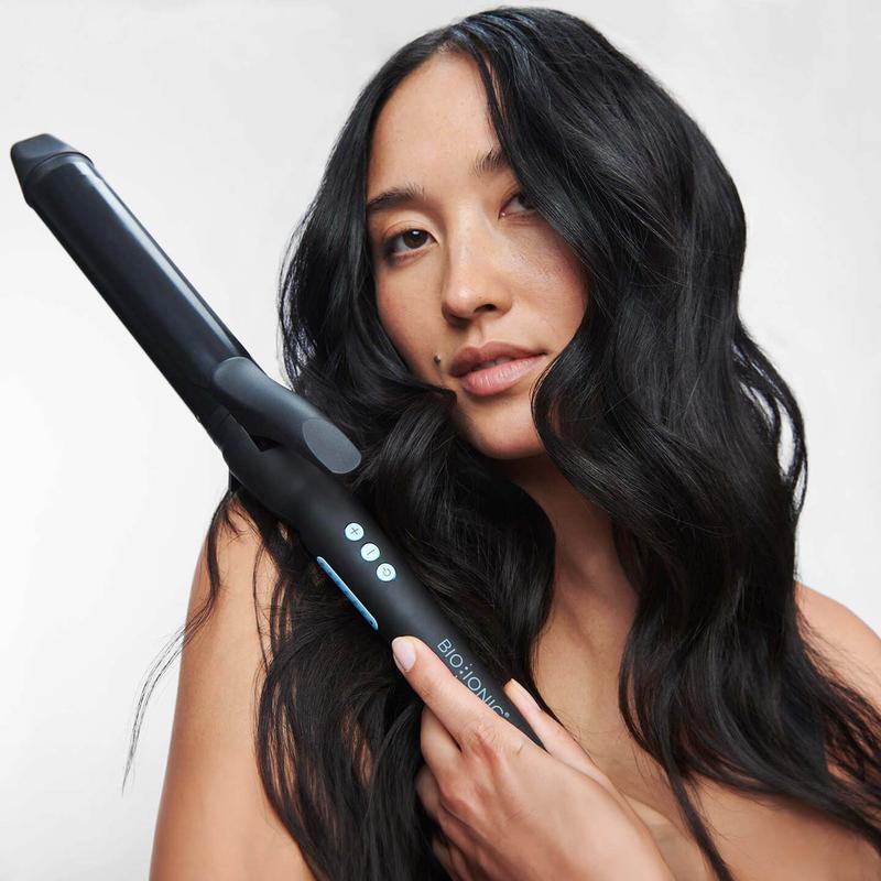 BIO IONIC OFFICIAL: Long Barrel Curling Iron - Hair Curler Adjustable Heat Settings, Effortless Voluminous Curls & Waves, Auto Shut-off, Easy to Use Styling Tool, For All Hair Types Comfort