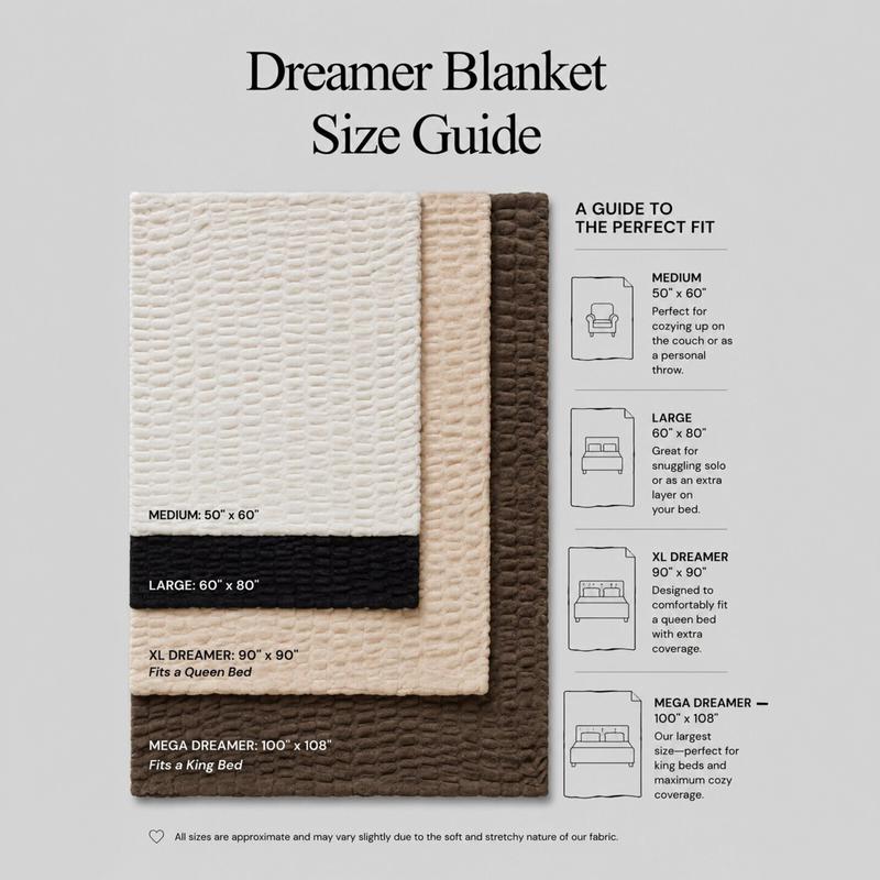 Comfrt | The Dreamer Blanket | Oversized, Cozy, Soft Warm Throw