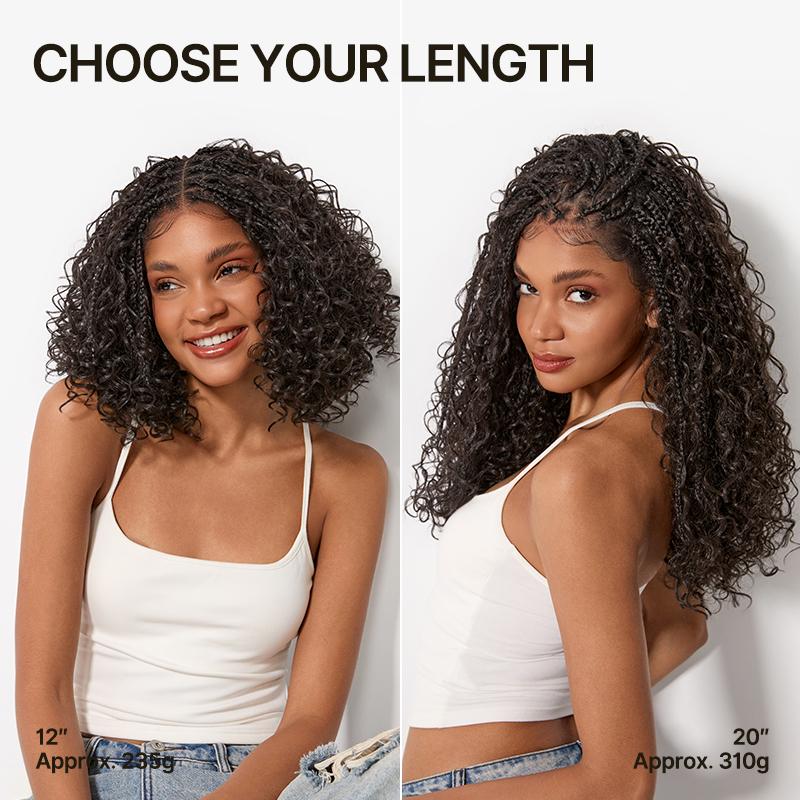 Frodio Veralux™ Fiber Braided Top Water Wave Wig 13x6 Lace Front | Glueless, Wear & Go, Boho Braids Water Wave Wig – Premium Fiber, Beginner Friendly#SohoChic