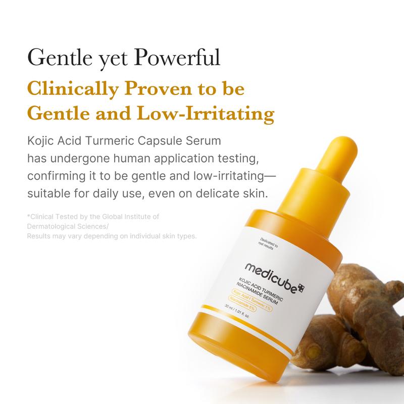 Kojic Acid Turmeric Power Duo for Face & body | Ideal for Troubled Skin & Use After Spot Care | Soothing & Calming with Kojic Acid, Turmeric, Niacinamide