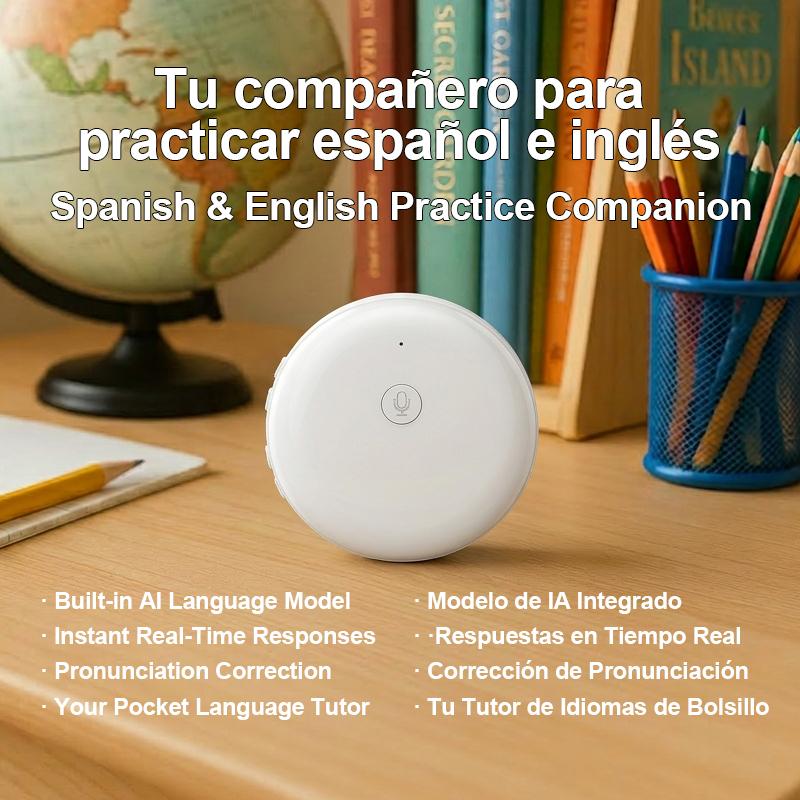 Portable Wireless AI Language Translator Pen - Spanish & English Practice Companion, 165-Language Support, Accent Adaptation for Restaurant Scenarios, Smart Tutor for Electronic Learning