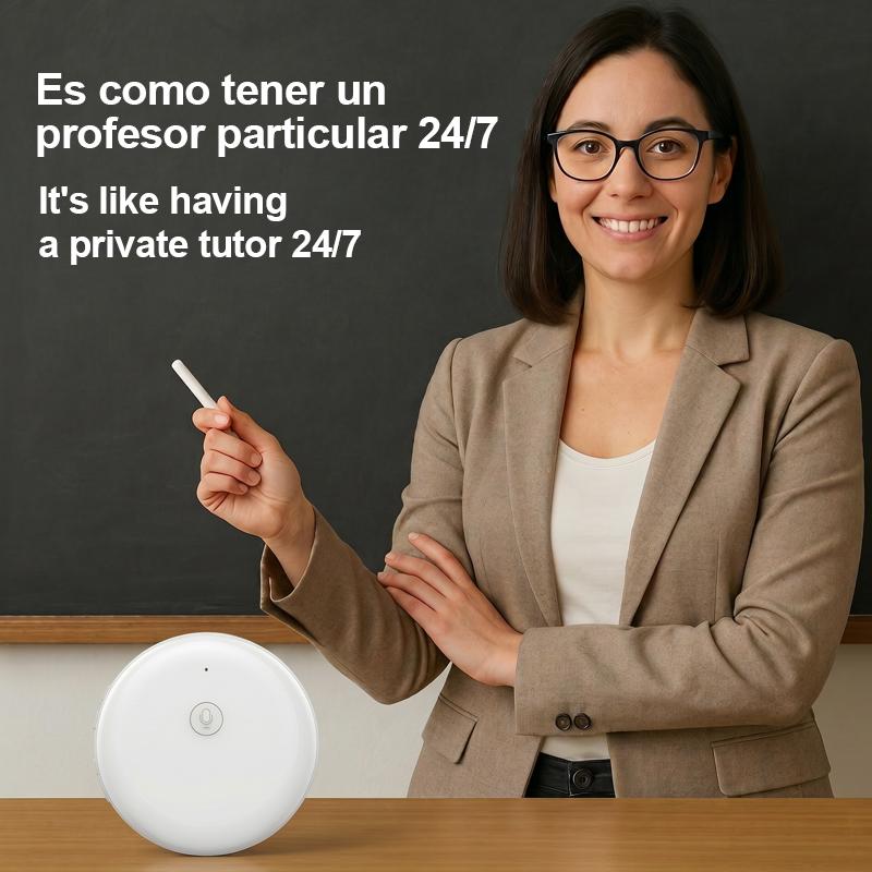 Portable Wireless AI Language Translator Pen - Spanish & English Practice Companion, 165-Language Support, Accent Adaptation for Restaurant Scenarios, Smart Tutor for Electronic Learning