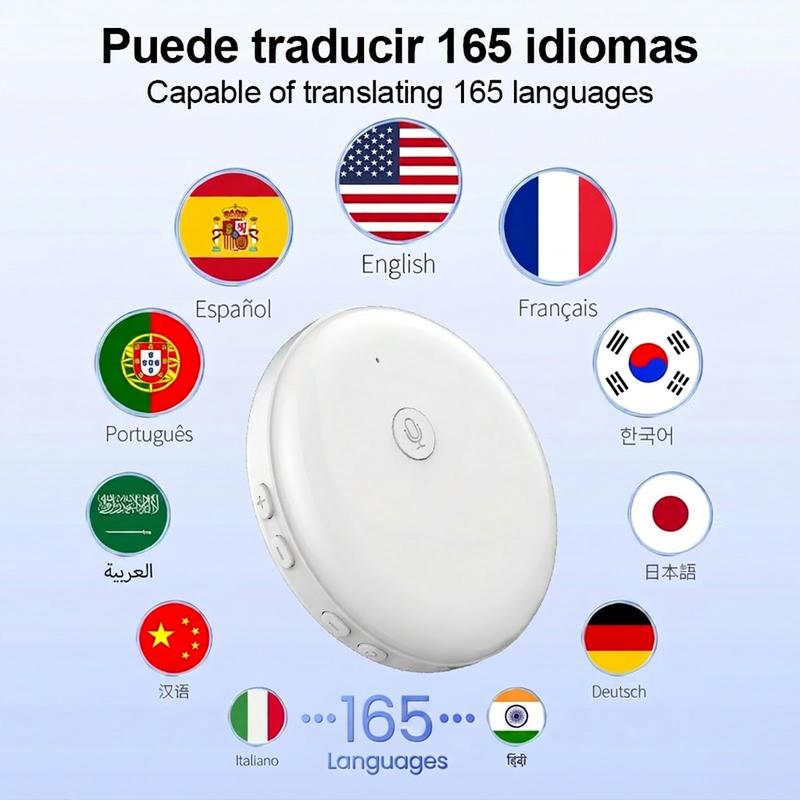 Portable Wireless AI Language Translator Pen - Spanish & English Practice Companion, 165-Language Support, Accent Adaptation for Restaurant Scenarios, Smart Tutor for Electronic Learning